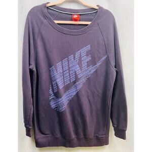 Vintage Nike Mens Purple Logo Sweatshirt Size M Pullover Athletic Gym Active